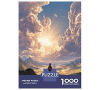 Hiker Jigsaw Puzzles for Adults Gifts 1000 Pieces Fun Challenging Home Decors Brainteasing Adventure in The Hidden Realm Jigsaw Puzzle for Women Men Adult 52x38cm/1000pcs