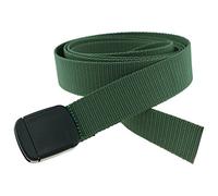 Hiker Metal Free Web Belt Made in USA by Thomas Bates - Green - One size