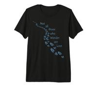 Hiker Not All Those who Wander are Lost Hiking Footprints Premium T-Shirt
