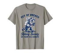 Hiker Out of Breath Hiking Society Raccoon Hiking Funny Men T-Shirt