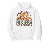 Hiker Retro Vintage Happiness Is Hiking With Friends Pullover Hoodie