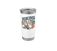 Hiker Retro Vintage Hiking 'til I Die Stainless Steel Insulated Tumbler