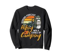 Hiker Retro Vintage Weekend Forecast Hiking With A Chance Of Sweatshirt