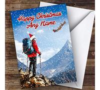 Hiker Walker Hiking Backpacker Hobbies Personalised Christmas Card | Christmas Card | Hobbies, Interests & Places Christmas Card