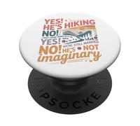 Hiker Wife Retro Vintage Yes! He's Hiking No! I Don't Know PopSockets Adhesive PopGrip