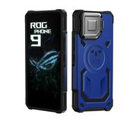 HikerClub Case for ROG Phone 9 and ROG 9 Pro (2024) with Camera Stand, Compatible with Air Trigger, Built in Len Cover Military Grade Shockproof Protective Case Blue