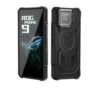 HikerClub Case for ROG Phone 9, ROG 9 Pro, ROG 9 Pro Edition, ROG 9 FE (2024) with Camera Stand, Compatible with Air Trigger, Built in Len Cover Military Grade Shockproof Protective Case Black