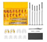 HIKETOLIGHT Magnetic Eyeglass Repair Kit, Glasses Repair Kit with Eyeglass Screws Include Nose Pads, Precision Screwdriver Tool Set and Tweezers for Eyeglasses, Sunglasses, Watch Clock Spectacle