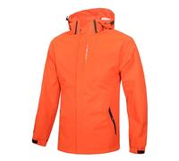 Hikevitang Men's Lightweight Waterproof Rain Jacket,Shell Hooded Outdoor Raincoat Hiking Windbreake jacket, Lava Orange, XL