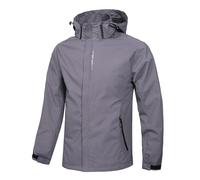 Hikevitang Men's Lightweight Waterproof Rain Jacket,Shell Hooded Outdoor Raincoat Hiking Windbreake jacket, Deep Purple, XXL
