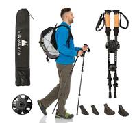 HikeWare Trekking Poles - Set of 2 Adjustable, Lightweight Hiking Poles with Cork Grip and Padded Strap - Hiking Accessories for Men and Women - Hiking, Camping, and Backpacking