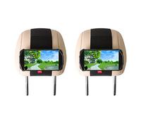 Hikig Car Phone Headrest Holder - Phone Mount for Car Headrest Fits All 3.5-7 Inch Cell Phone and Devices Silicone Car Phone Holder Mount for Kids in Back Seats - Black (Two Pack)