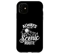Hiking Always Take the Scenic Route Makes a Difference Case for iPhone 11