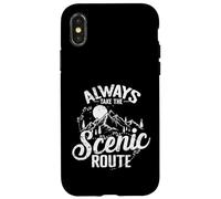 Hiking Always Take the Scenic Route Makes a Difference Case for iPhone X/XS