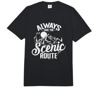 Hiking Always Take the Scenic Route Makes a Difference Comfort Colors Adult Heavyweight T-Shirt