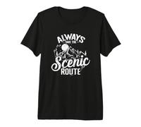 Hiking Always Take the Scenic Route Makes a Difference Premium T-Shirt
