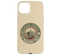 HIking and Dogs Wagging Tails Love to Hike Mountain Camping Case for iPhone 15 Plus