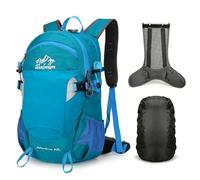 Hiking Backpack, 25L Lightweight Travel Daypack with Rain Cover, Foldable Waterproof Camping Rucksack for Cycling Walking Mountaineer Trekking