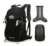 Hiking Backpack, 25L Lightweight Travel Daypack with Rain Cover, Foldable Waterproof Camping Rucksack for Cycling Walking Mountaineer Trekking