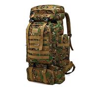 Hiking Backpack 80L tactical backpack Breathable Lightweight Hiking Rucksack Multi-functional Hang System Trekking Rucksack Outdoor Skiing Mountaineering Climbing Camping Backpack,jungle camouflage