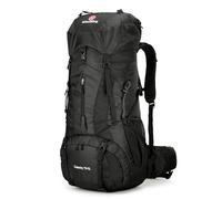 Hiking Backpack for Men and Women 70L+5L Waterproof Lightweight Camping Daypack with Rain Cover - Frameless, Black-b, 30 * 10 * 12 inches, Hiking Backpack