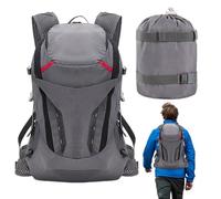 Hiking Backpack For Men,Backpack With Large Capacity Of 28 Liters | Waterproof Luggage For Day Hiking,For Families Men And Women Outdoor Activities Beach Backpack, grey, Consulte la descripción, See
