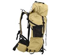 Hiking Backpack Khaki 100 L Oxford Fabric with Metal Frame, Water-Repellent, Ergonomically Padded, Versatile for Outdoor Hiking Camping Trekking and Leisure