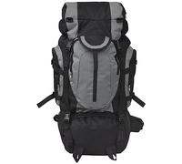 Hiking Backpack XXL 75 L Black Grey Ergonomic Padded Water Resistant with Multiple Zip Pockets Ideal for Hiking, Travel, Outdoor and Leisure