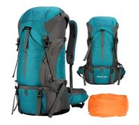 Hiking Backpacking Packs Adjustable Padded Shoulder Straps, Ergonomic | 70L Lightweight Water Resistant Adjustable Breathable Multi Compartment Rain Cover for Day Hiking Outdoor Camping Travel Tre