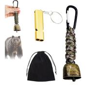 Hiking Bear Bells Wilderness Equipment Whistle Alarm Walking Bell for Wildlife Alarm Camping Walking Cycling Climbing Mountain Trail Wildern