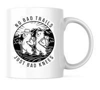 Hiking Bears No Bad Trails Just Knees - Hiking Mugs Funny Drinkware Ceramic Cups for Home Milk Syrup 330Ml