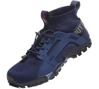 Hiking Boots Men's Women's Walking Shoes High Trekking Climbing Shoes Lace-up Outdoor Non-Slip Backpacking Camping Trails Shoes Deepblue