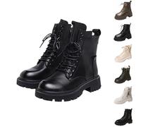 Hiking Boots,Wide Fit Wedge Shoes Waterproof Leather Low Heel Short Boot Waterproof Ladies Black Walking Ankle Motorcycle Lace Up Black Platform Leather Walking Booties White Boots