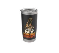 Hiking Buddy Dog Hiker Dog Lover Trail Mom Gift Vintage Stainless Steel Insulated Tumbler