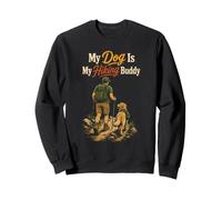 Hiking Buddy Dog Hiker Dog Lover Trail Mom Gift Vintage Sweatshirt