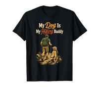 Hiking Buddy Dog Hiker Dog Lover Trail Mom Gift Vintage T-Shirt