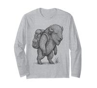 Hiking Buffalo Backpacking Animal Nature Wilderness Trekker Long Sleeve T-Shirt