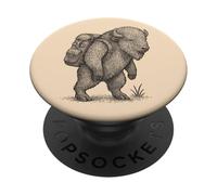 Hiking Buffalo Backpacking Animal Nature Wilderness Trekker PopSockets Adhesive PopGrip