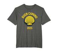 Hiking Camino De Santiago Scallop Shell 2025 T-Shirt, Men's Big and Tall, Asphalt Grey, 5X Tall