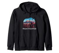 Hiking Camping Mount Mansfield National Park Zip Hoodie