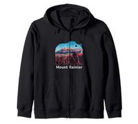 Hiking Camping Mount Rainier National Park Zip Hoodie