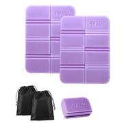 Hiking Camping Outdoor Foam Sit Mat 2Pcs, Folding Portable XPE Sitting Mat for Outdoor Playground Garden Stadium Hunting Camping Hiking Picnic (Purple 2 Pcs)
