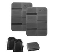 Hiking Camping Outdoor Foam Sit Mat 2Pcs, Folding Portable XPE Sitting Mat for Outdoor Playground Garden Stadium Hunting Camping Hiking Picnic (Black 2 Pcs)
