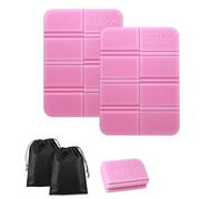 Hiking Camping Outdoor Foam Sit Mat 2Pcs, Folding Portable XPE Sitting Mat for Outdoor Playground Garden Stadium Hunting Camping Hiking Picnic (Pink 2 Pcs)