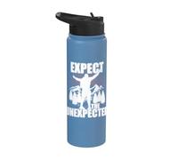 Hiking Climbing Wisdom Hard Way Mountains Saying Stainless Steel Insulated Water Bottle