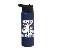 Hiking Climbing Wisdom Hard Way Mountains Saying Stainless Steel Insulated Water Bottle