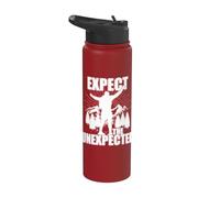 Hiking Climbing Wisdom Hard Way Mountains Saying Stainless Steel Insulated Water Bottle