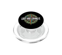 Hiking Compass Topography Lost And Loving It PopSockets PopGrip for MagSafe