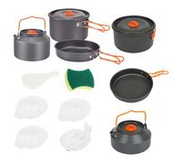 Hiking Cooking Set - Camping Cooking Supplies, Camping Cook Kit Lightweight | Non Stick Pot and Pan Kit, Lightweight Backpacking Cookset with Foldable Handles, Compact Outdoor Gear Campings, Hiking