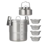 Hiking Cooking Set - Kettle Set, Lightweight Survival Equipment for Adults for Hiking, Travel, and Outdoor Picnic on and in the Garden